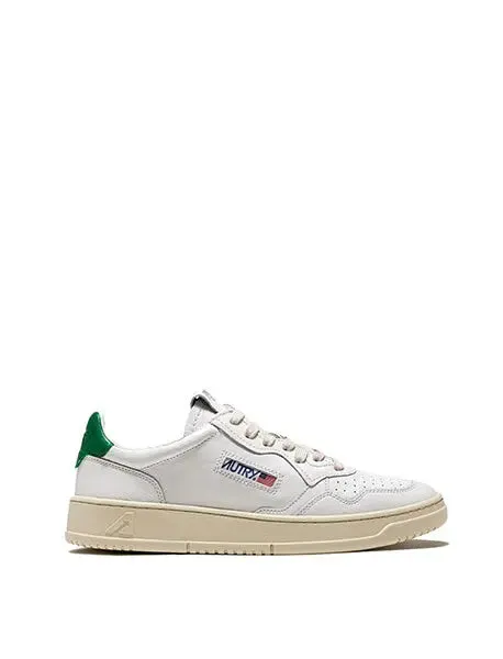 Autry Low Leather Trainers - White / Green