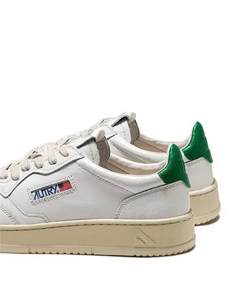 Autry Low Leather Trainers - White / Green