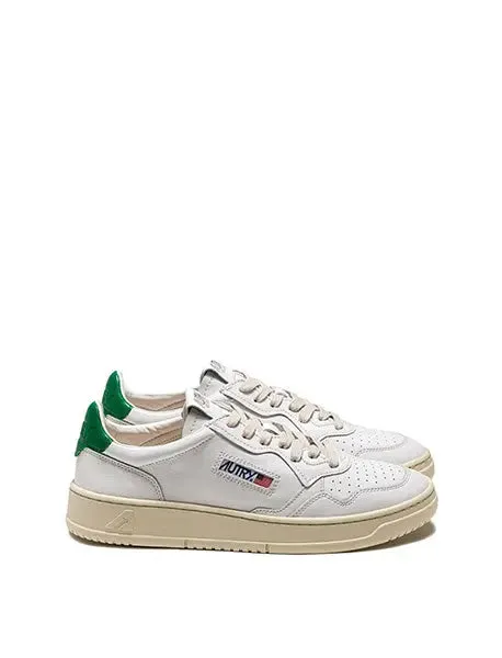 Autry Low Leather Trainers - White / Green