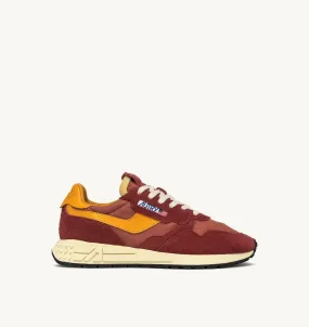 Autry New Arrivals Man Reelwind Low Sneakers Red Orange Nylon Suede