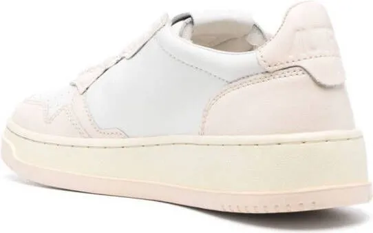 White Autry panelled perforated leather sneakers