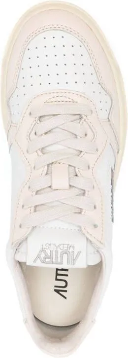 White Autry panelled perforated leather sneakers