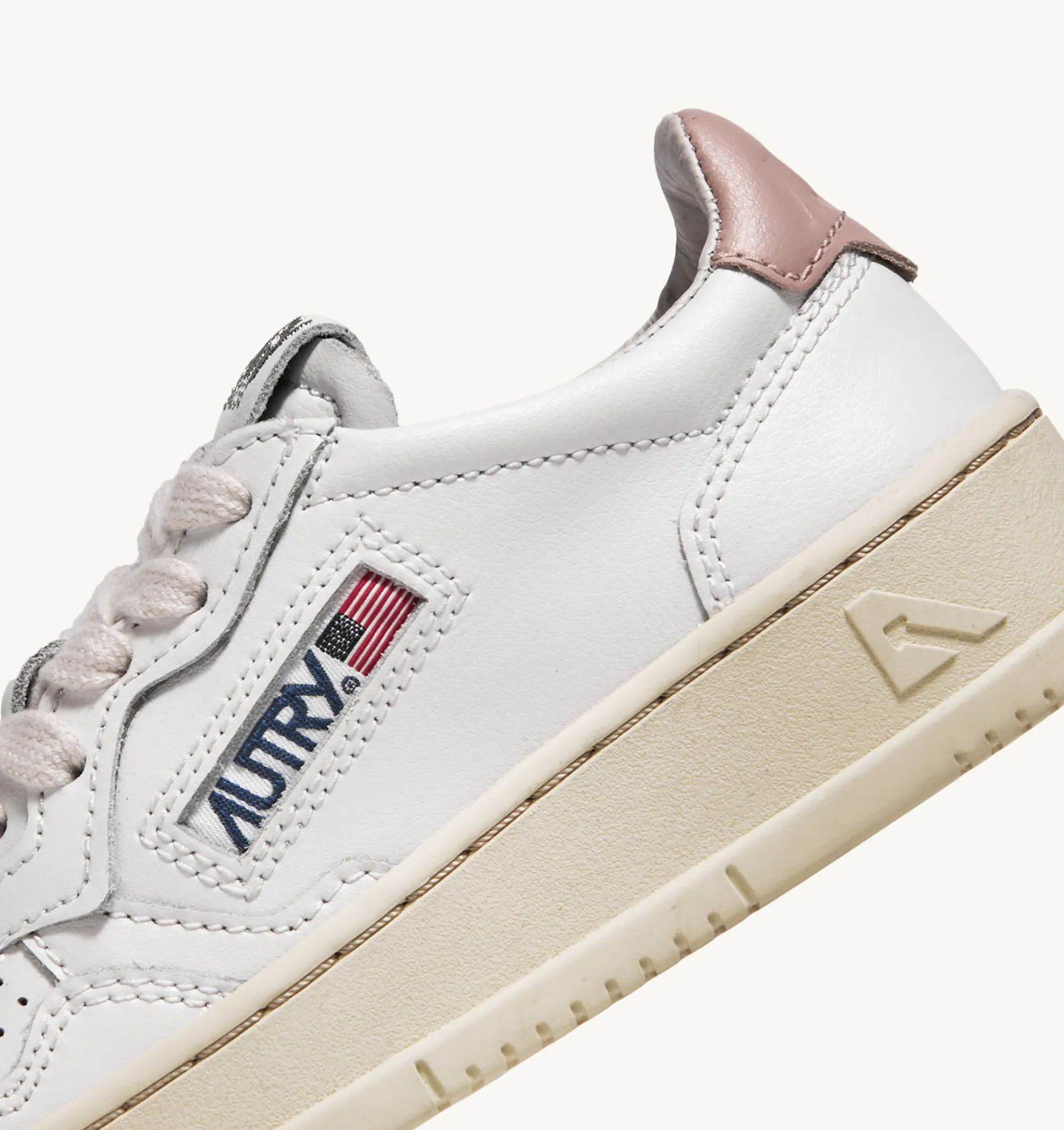 Autry Sneakers Kids Medalist Low White Pink Leather