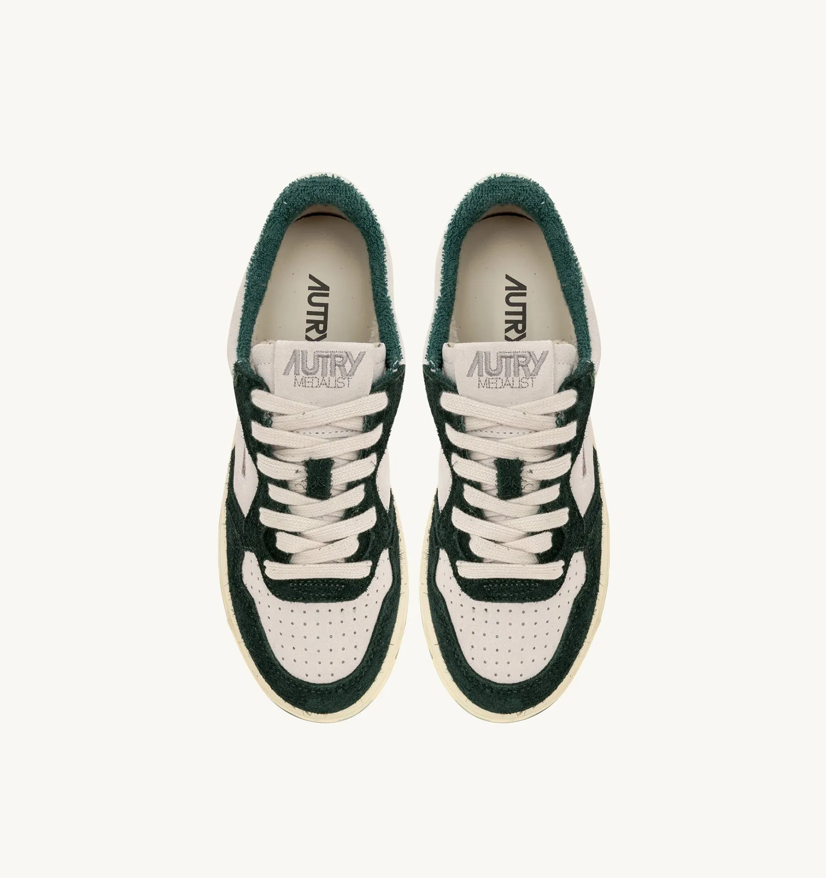 Autry Sneakers Men Medalist Low Bottle Green Suede