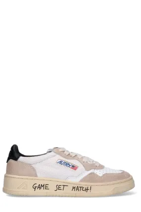 Autry sneakers with logo patch and lace-up design