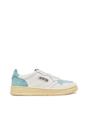 Autry White Turquoise Low Trainers