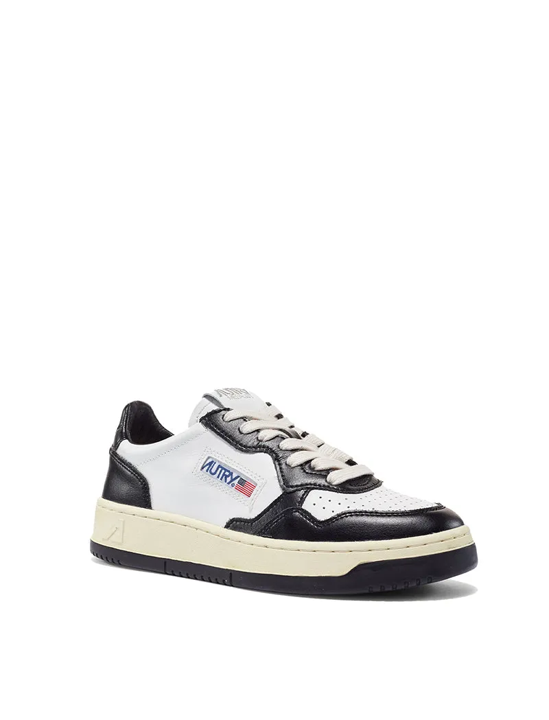 Autry Women's Leather Low Trainer - White/Black.