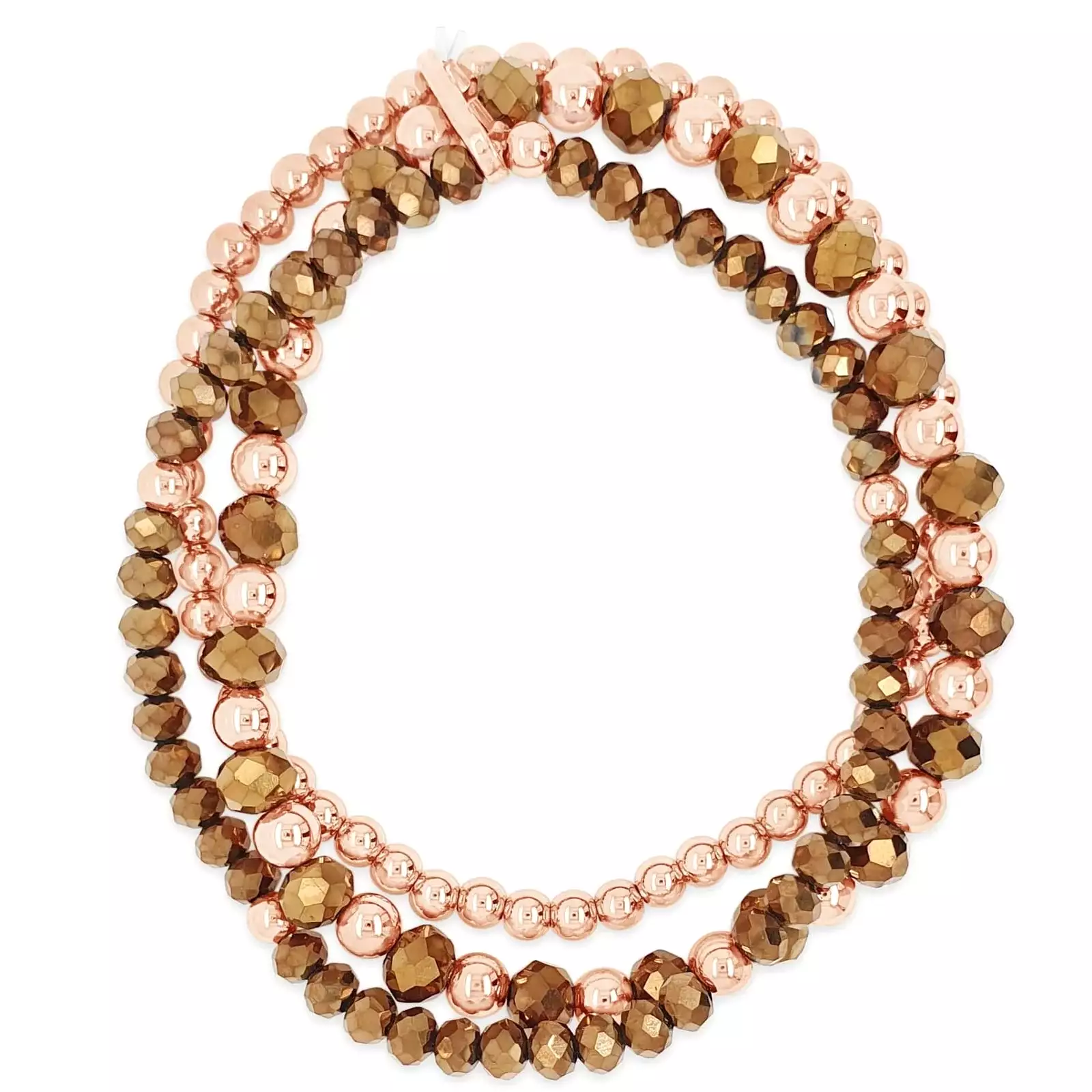 B2179BR Beaded Triple Bracelet