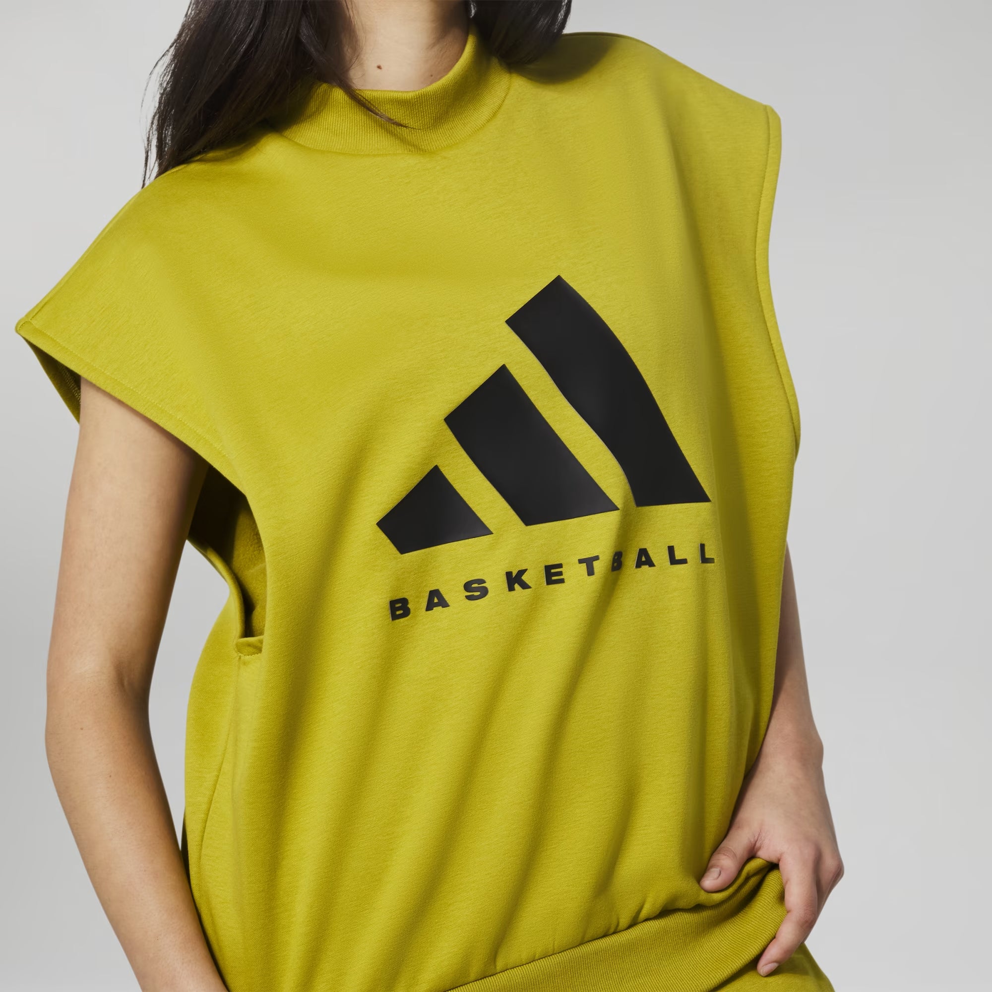 Basketball Sleeveless Sweatshirt Pulse Olive - Gender Neutral