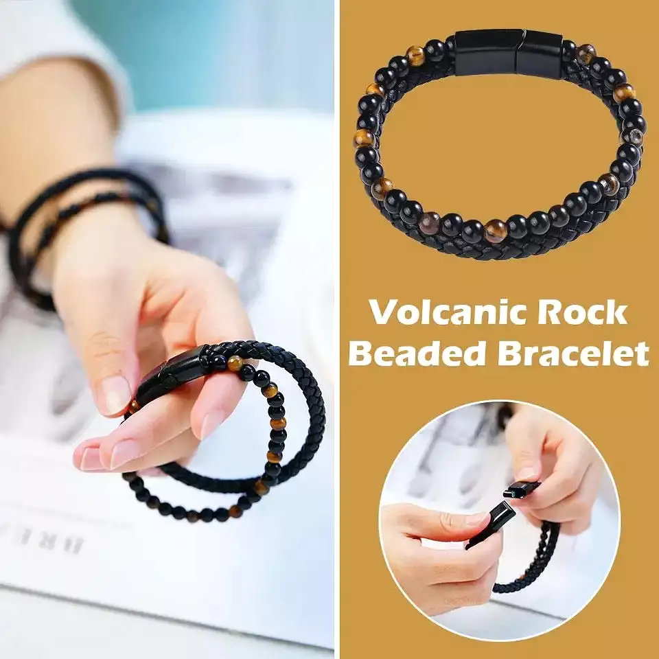 Beaded Bracelets for Women, Eye Bracelet for Men - Leather Jewelry