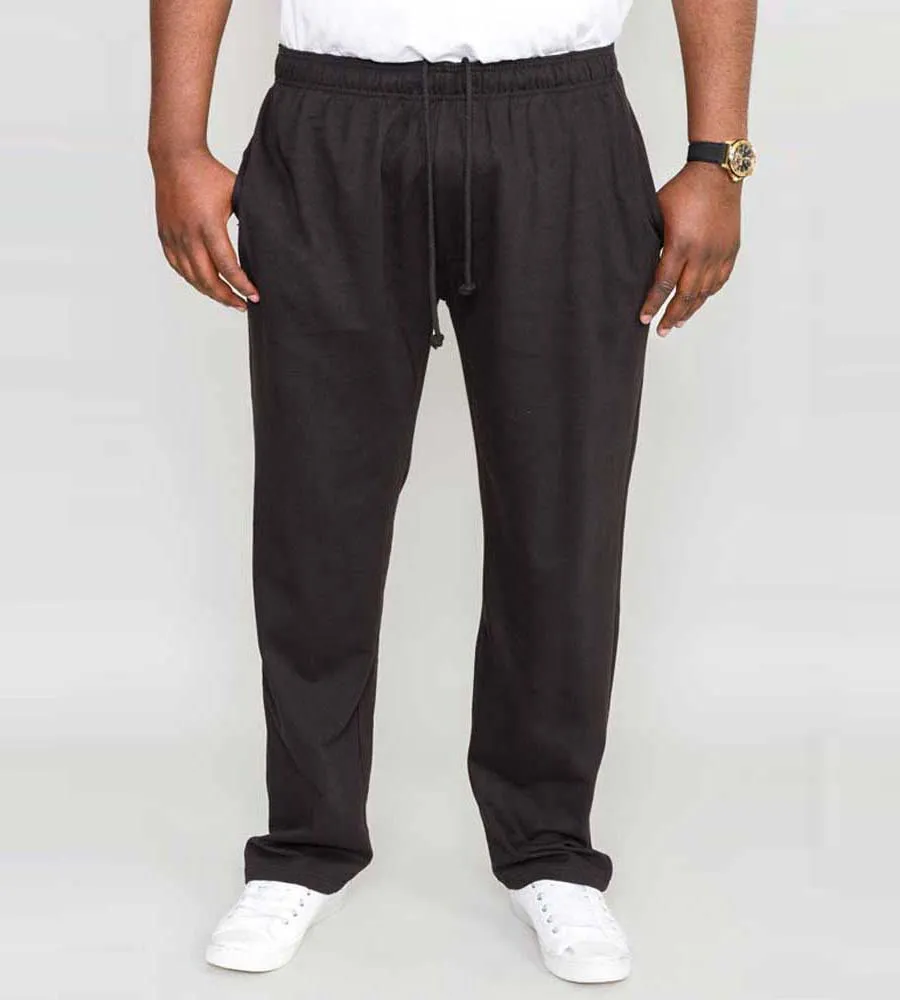 Big and Tall Men's Black Lightweight Fleece Jogging Bottoms(RORY BLACK)