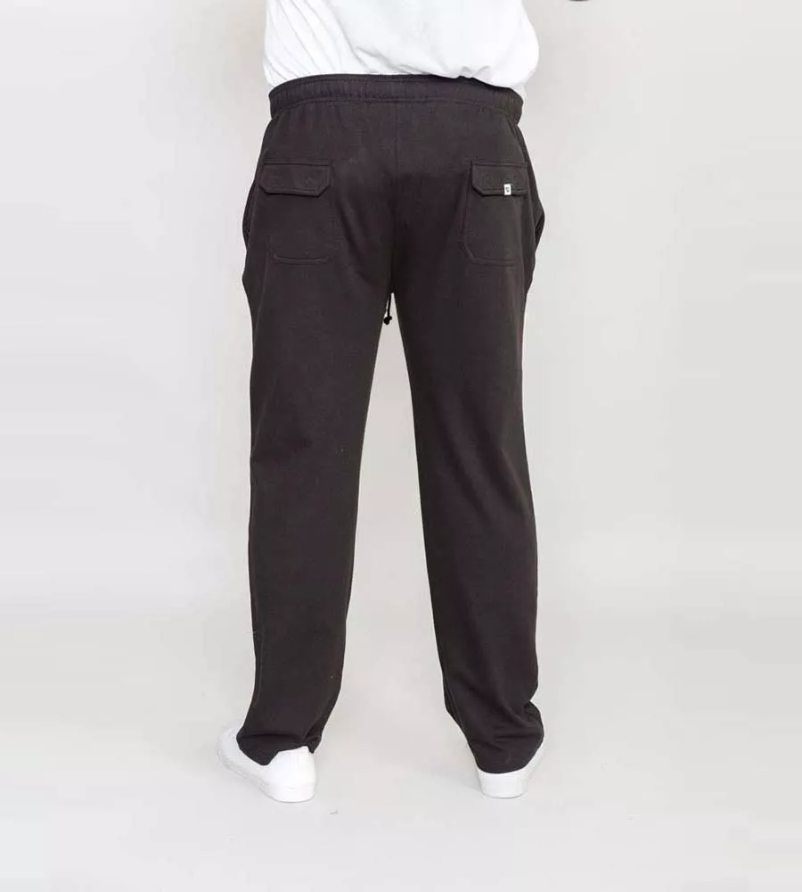 Big and Tall Men's Black Lightweight Fleece Jogging Bottoms(RORY BLACK)