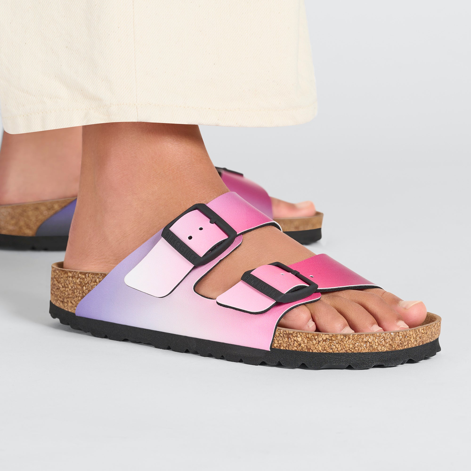 birkenstock arizona 1025273 ombre pink/purple sandals