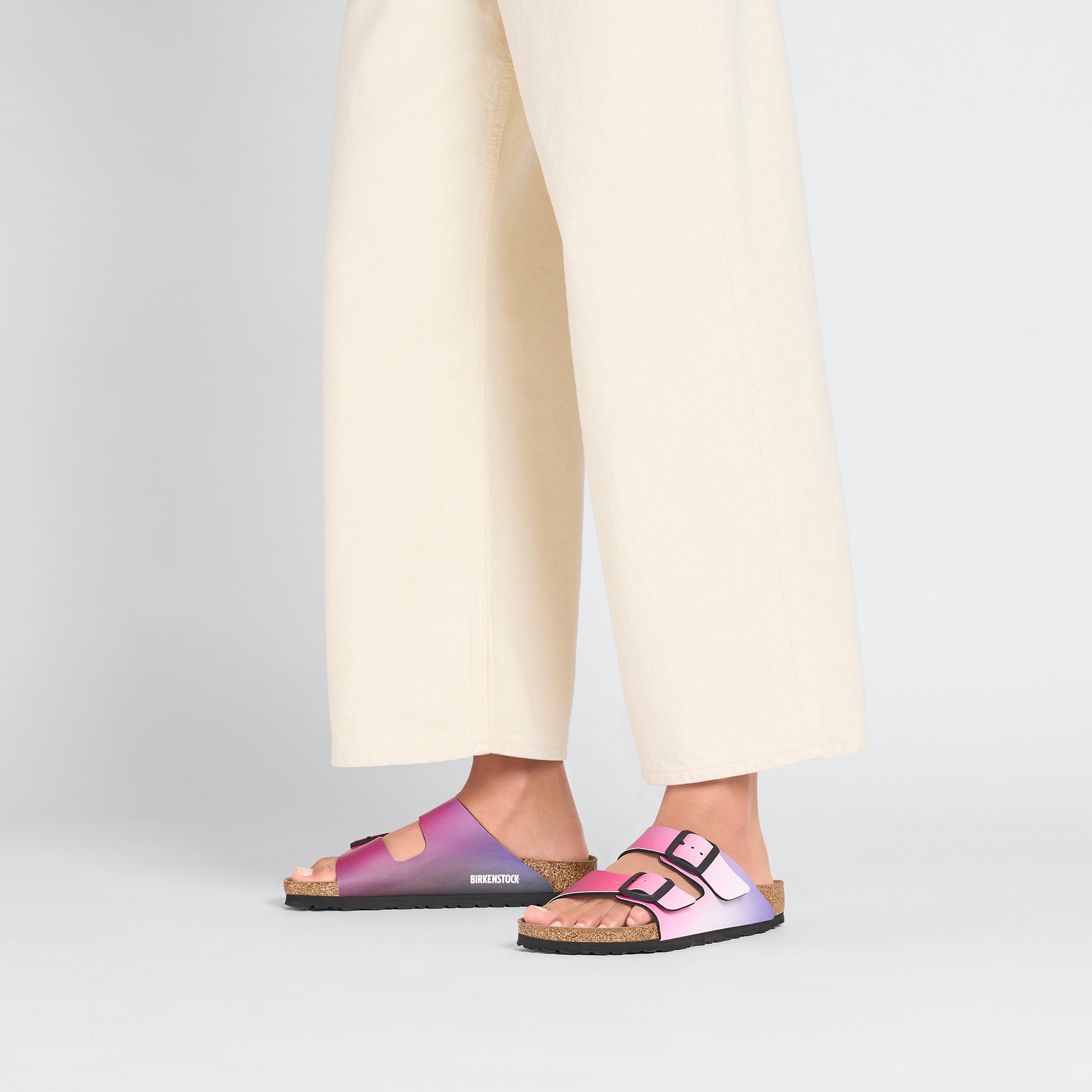 birkenstock arizona 1025273 ombre pink/purple sandals