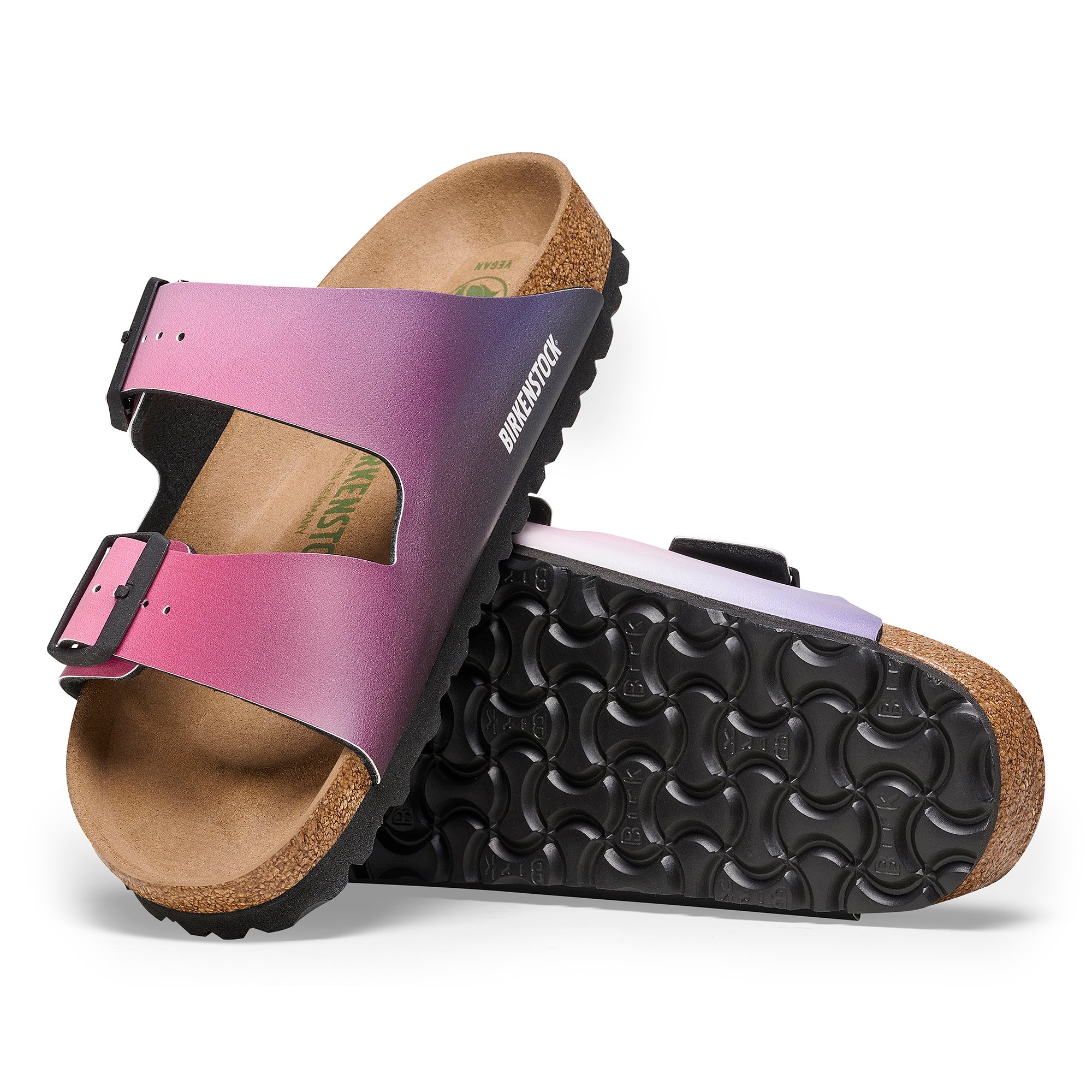 birkenstock arizona 1025273 ombre pink/purple sandals