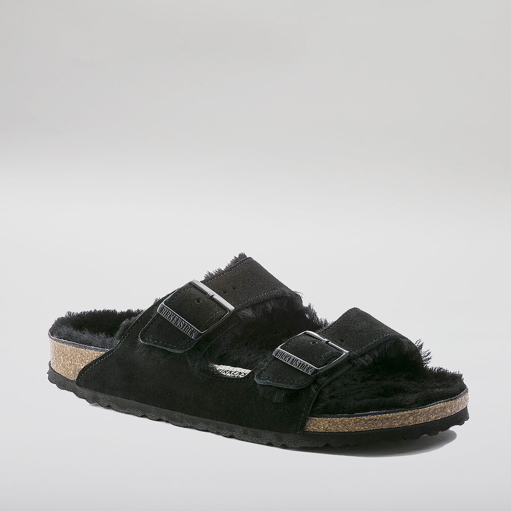 Birkenstock Arizona 752661 - Black Suede Shearling