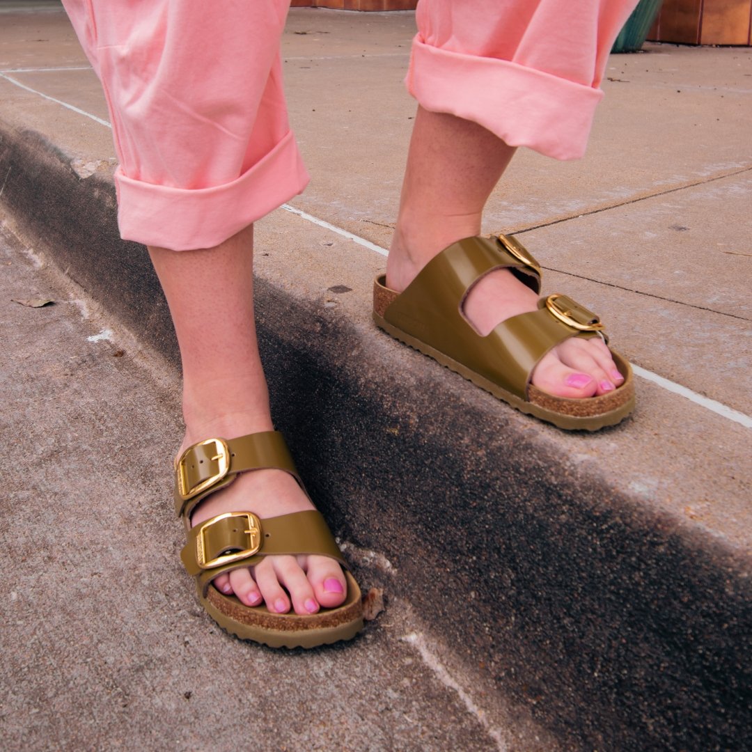 Birkenstock Arizona Big Buckle High Shine Mud Green