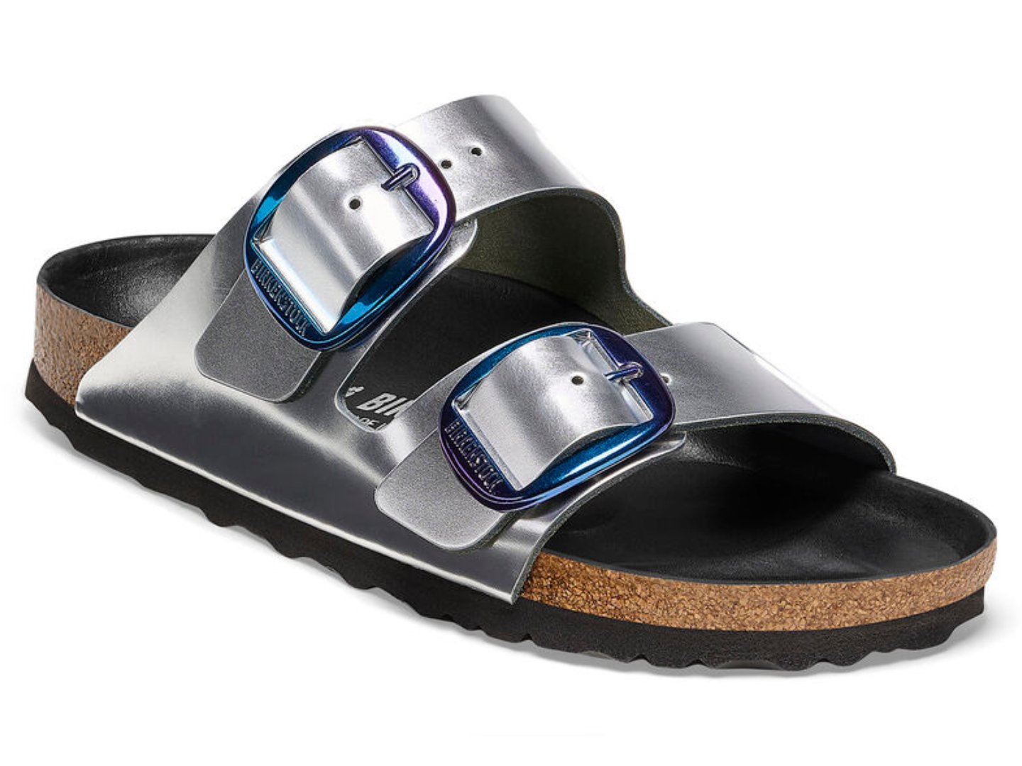 Birkenstock Arizona Big Buckle Metallic Silver sandals