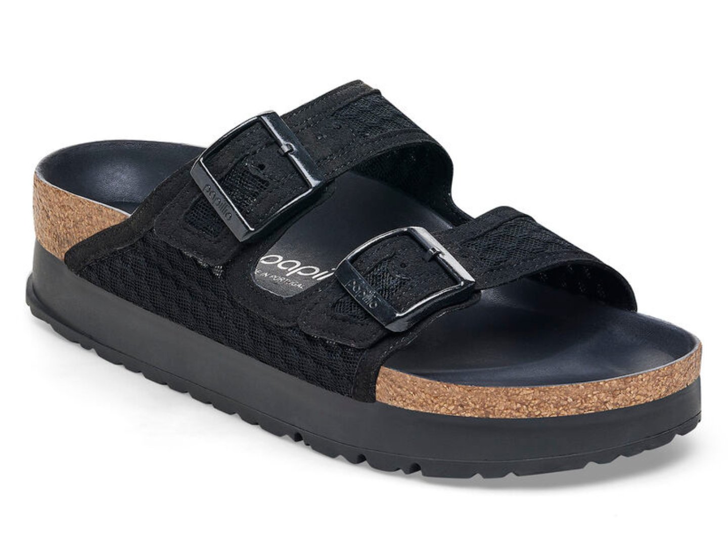 Birkenstock Arizona: Black Mesh Sandals