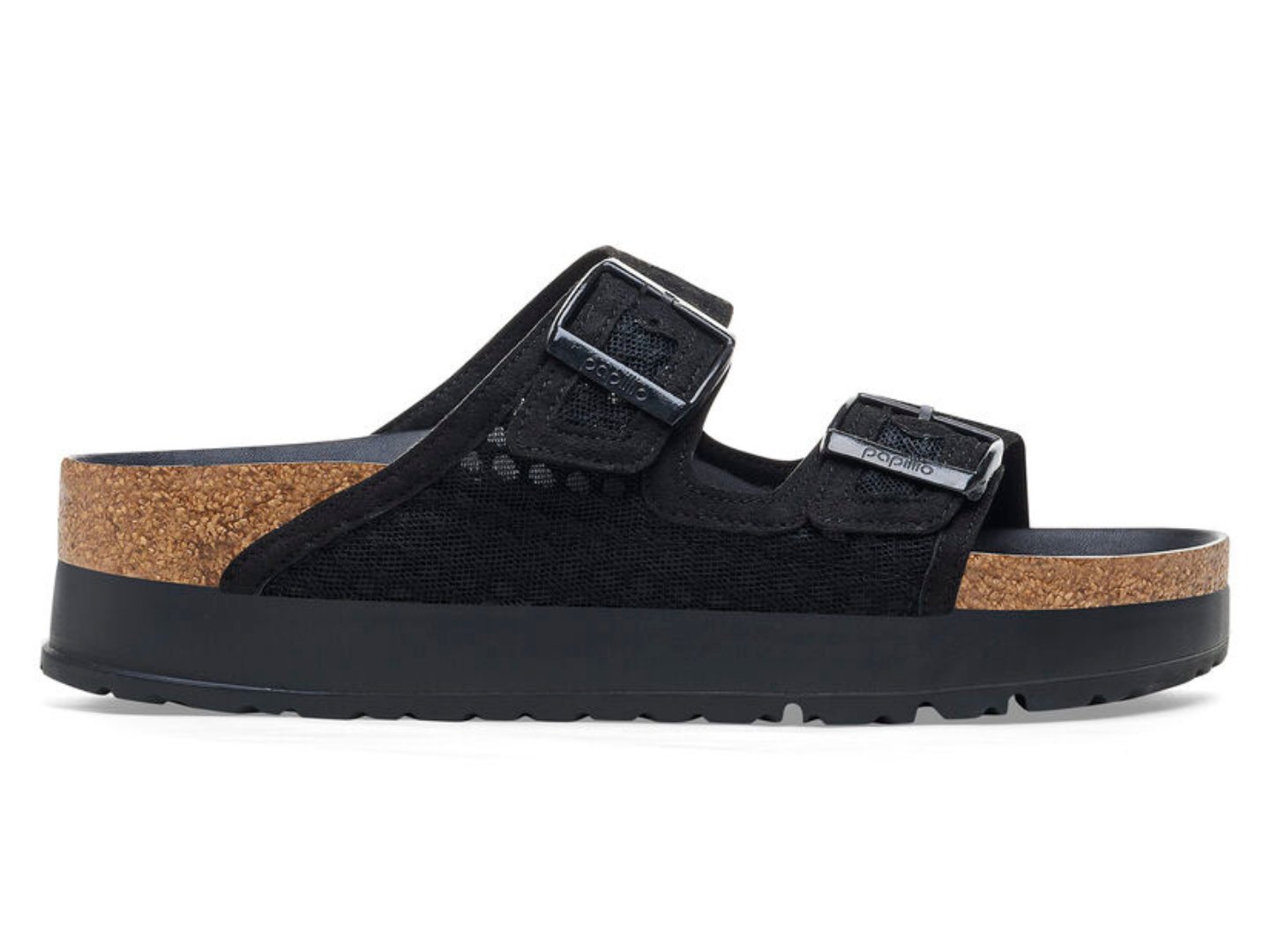 Birkenstock Arizona: Black Mesh Sandals