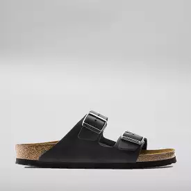 Birkenstock Arizona black waxy oiled leather narrow