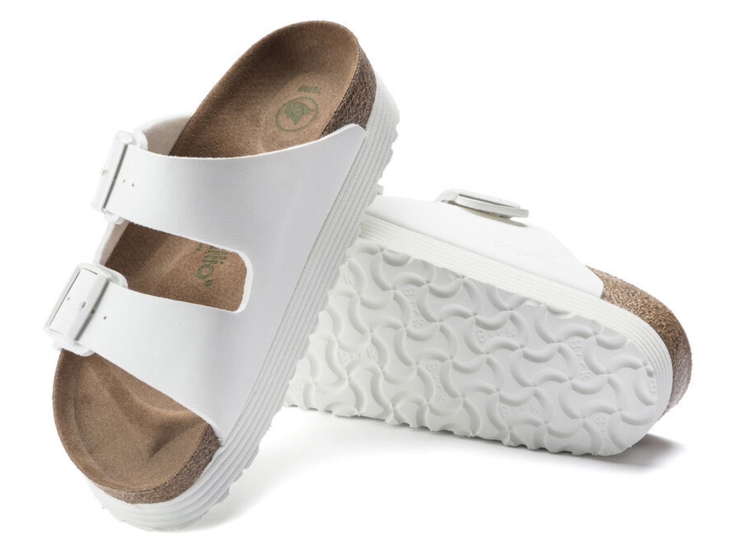 Birkenstock Arizona Platform Vegan White