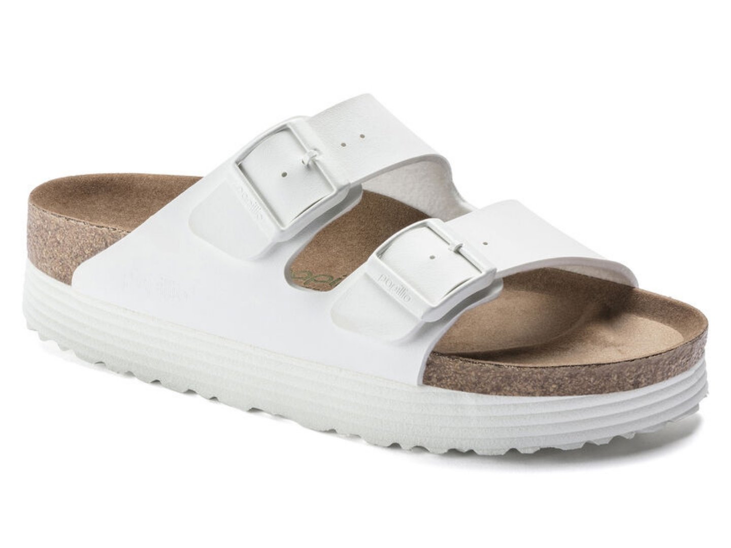 Birkenstock Arizona Platform Vegan White