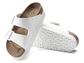 Birkenstock Arizona Platform Vegan White