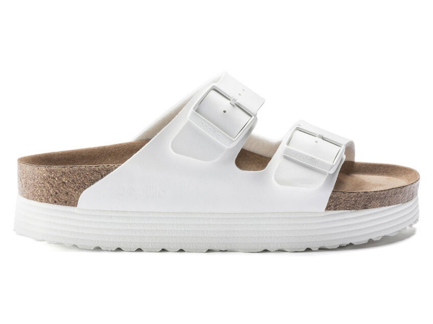 Birkenstock Arizona Platform Vegan White