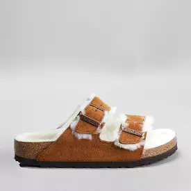 BIRKENSTOCK - Arizona Shearling Mink Suede Leather