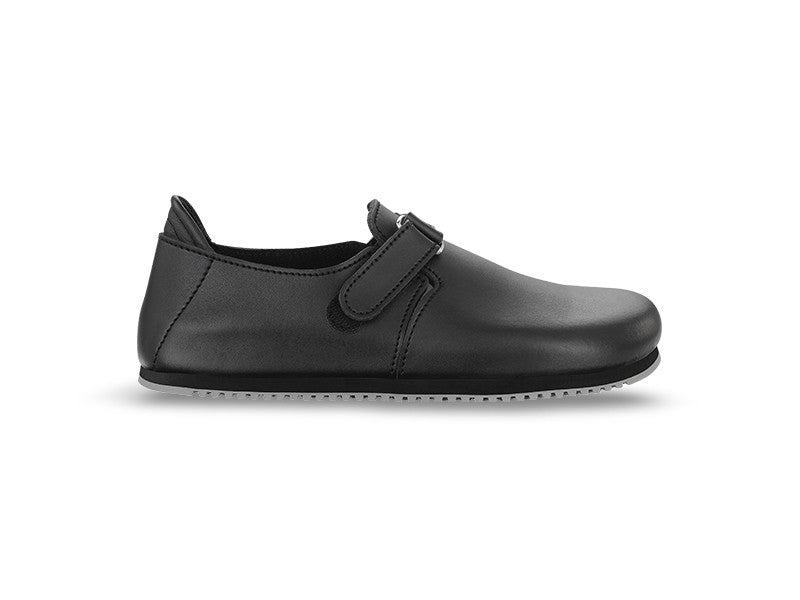 Birkenstock Black Leather Linz Shoes with Classic Footbed and Supergrip Sole