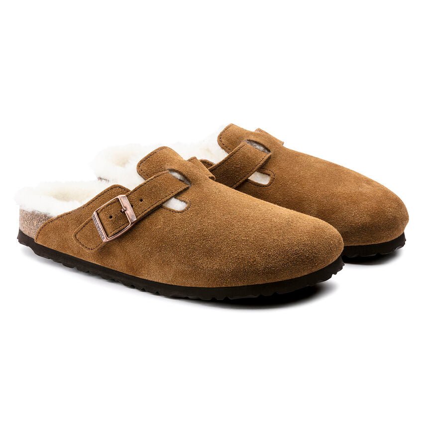 Birkenstock Boston Women's Shearling - Mink Suede