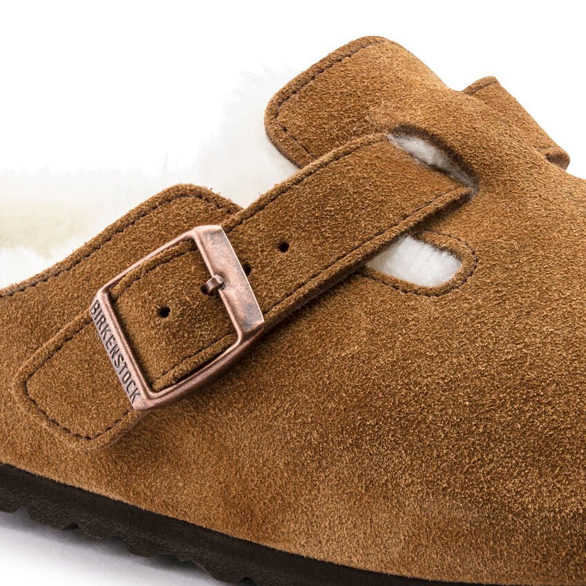 Birkenstock Boston Women's Shearling - Mink Suede