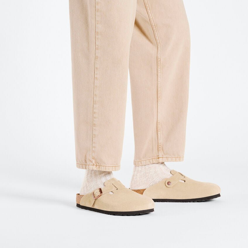 Birkenstock clogs Boston - Latte Cream Suede