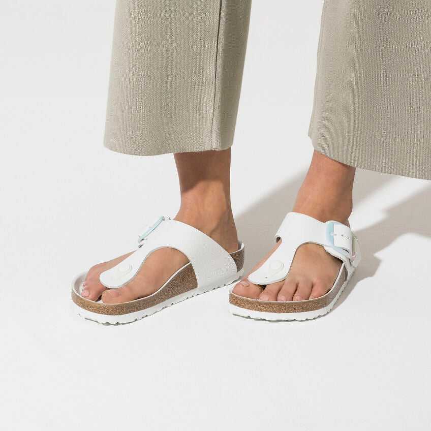 Birkenstock Gizeh Big Buckle Ombre White Smooth Leather - 1021055