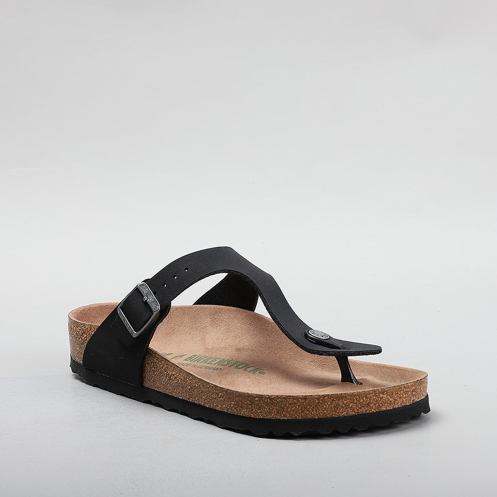 BIRKENSTOCK Gizeh Black Earthy Vegan Sandals