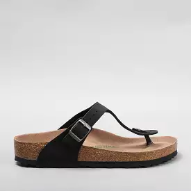 BIRKENSTOCK Gizeh Black Earthy Vegan Sandals