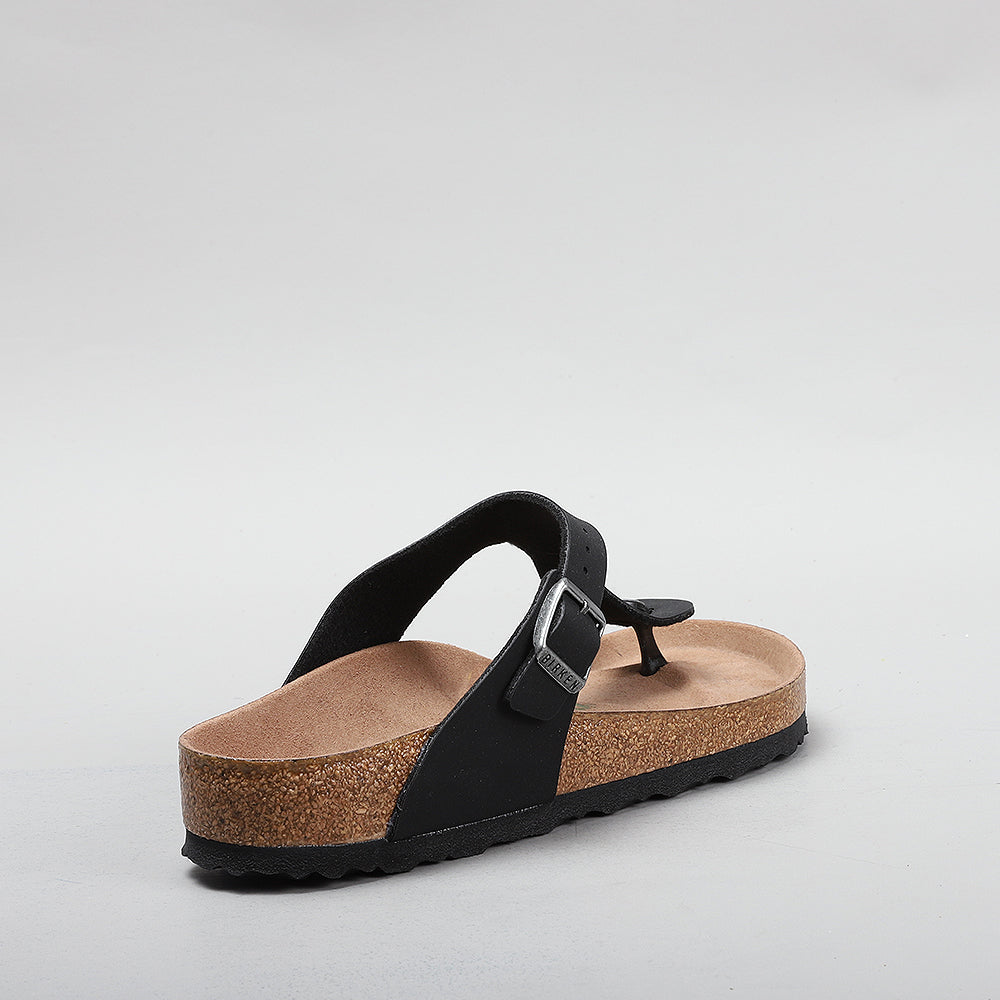 BIRKENSTOCK Gizeh Black Earthy Vegan Sandals