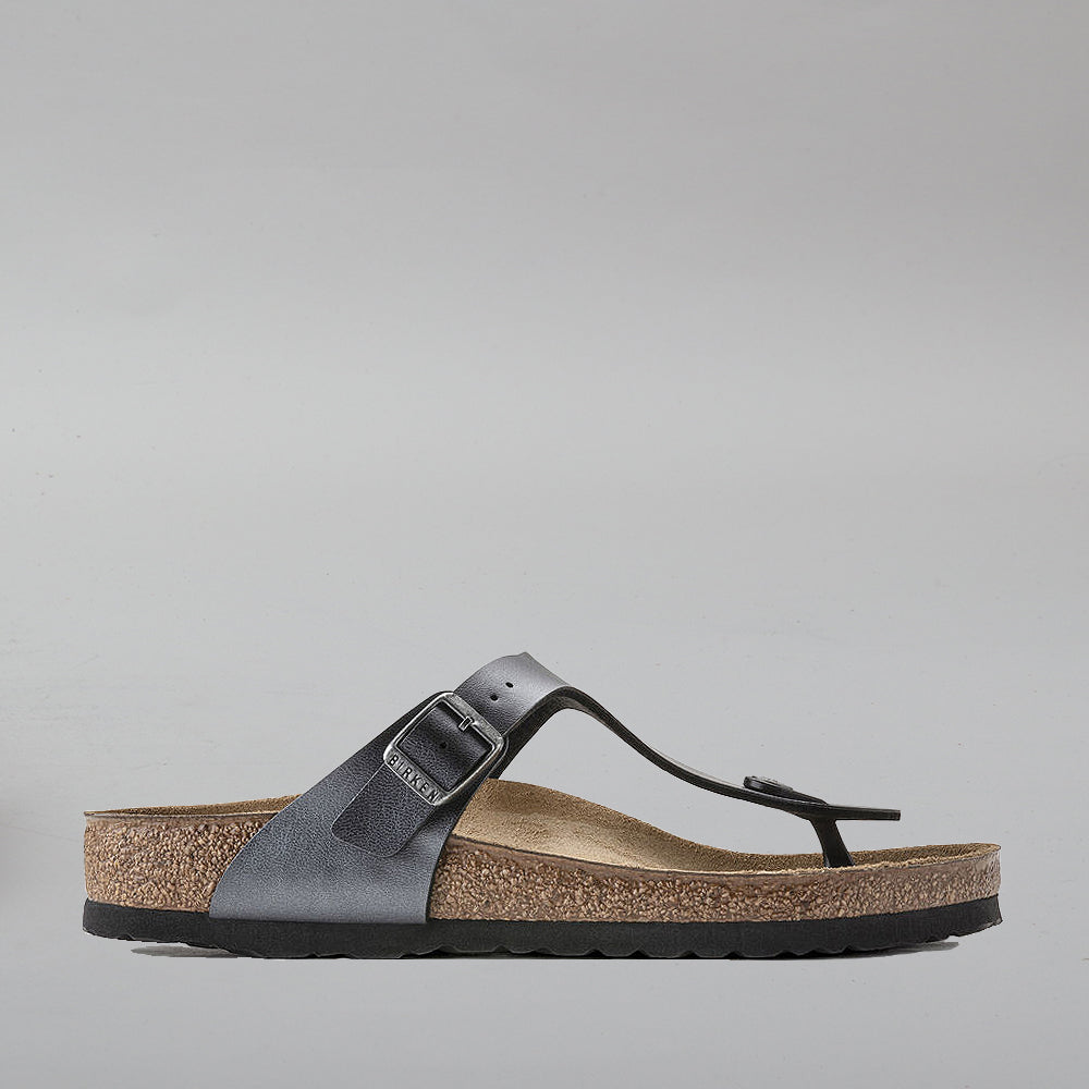 BIRKENSTOCK GIZEH Metallic Black Sandals