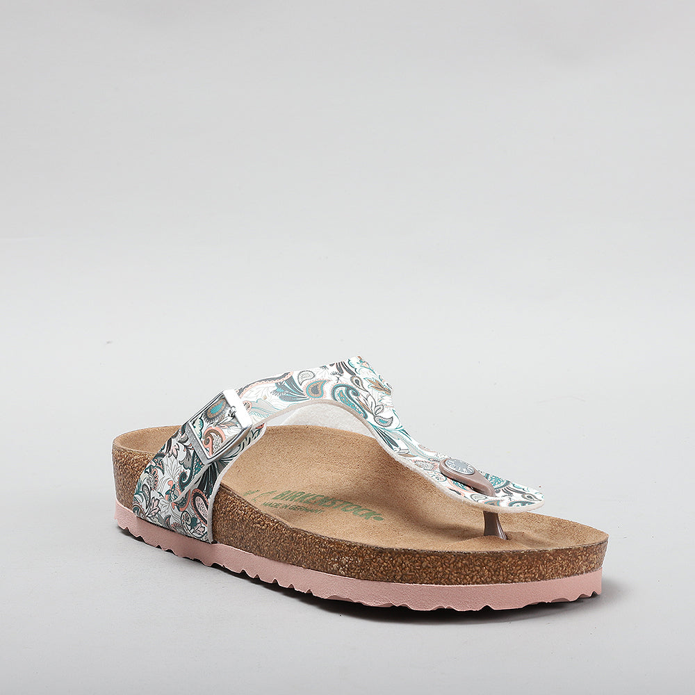 BIRKENSTOCK GIZEH vegan sandals in light rose and multicolour