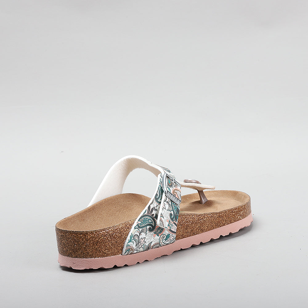 BIRKENSTOCK GIZEH vegan sandals in light rose and multicolour