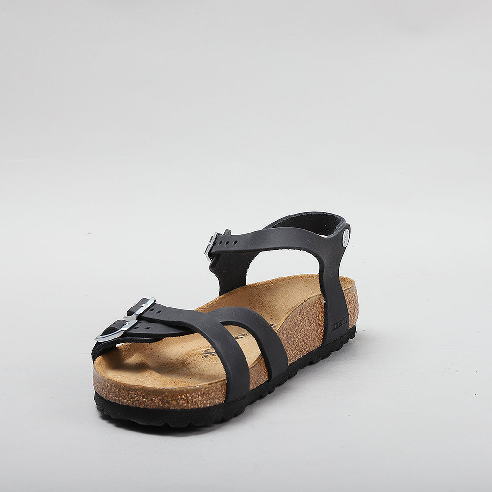 Birkenstock Kumba Sandals - Black Oiled Leather