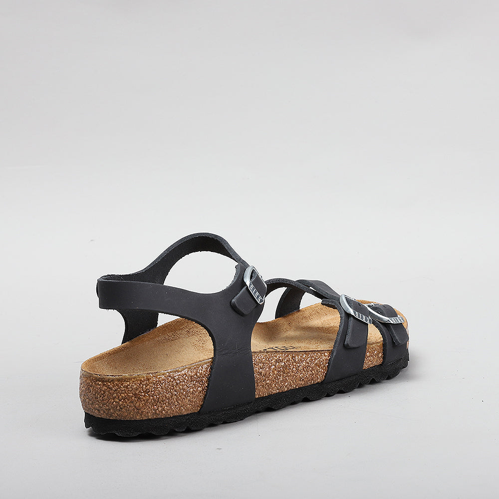 Birkenstock Kumba Sandals - Black Oiled Leather