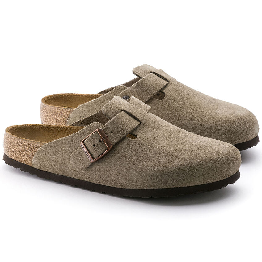 Birkenstock Soft Footbed Boston - Taupe Suede