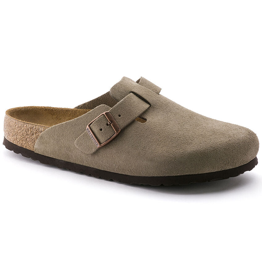 Birkenstock Soft Footbed Boston - Taupe Suede