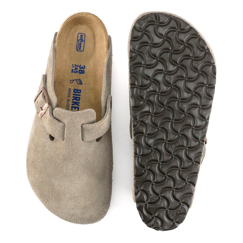 Birkenstock Soft Footbed Boston - Taupe Suede