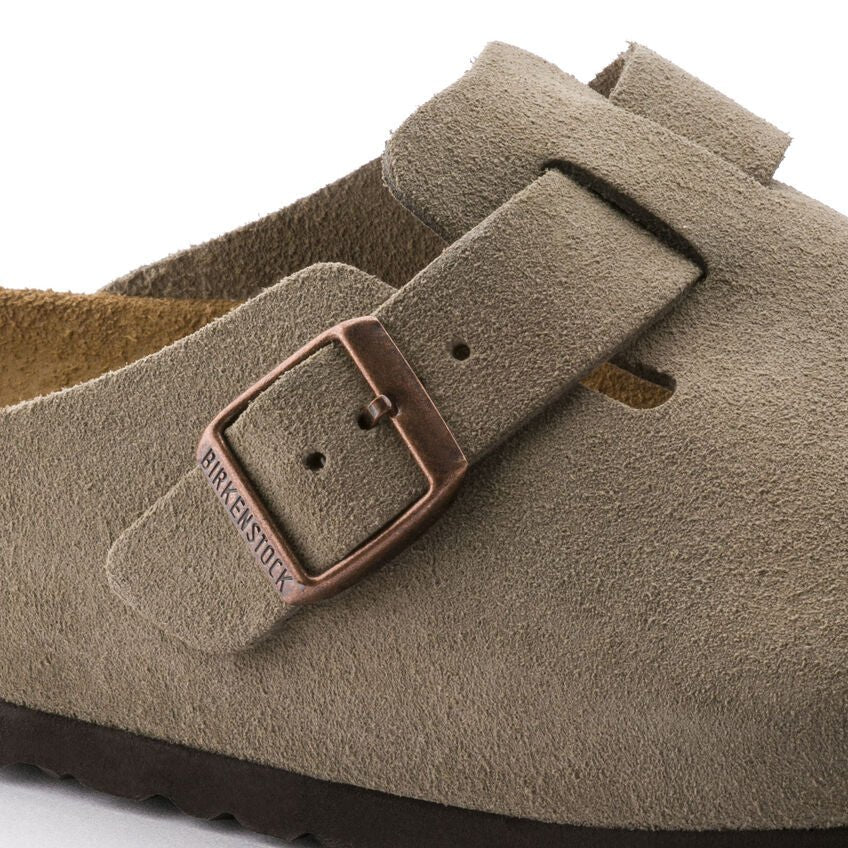 Birkenstock Soft Footbed Boston - Taupe Suede