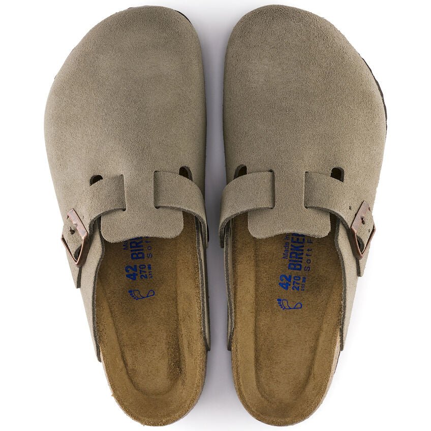 Birkenstock Soft Footbed Boston - Taupe Suede