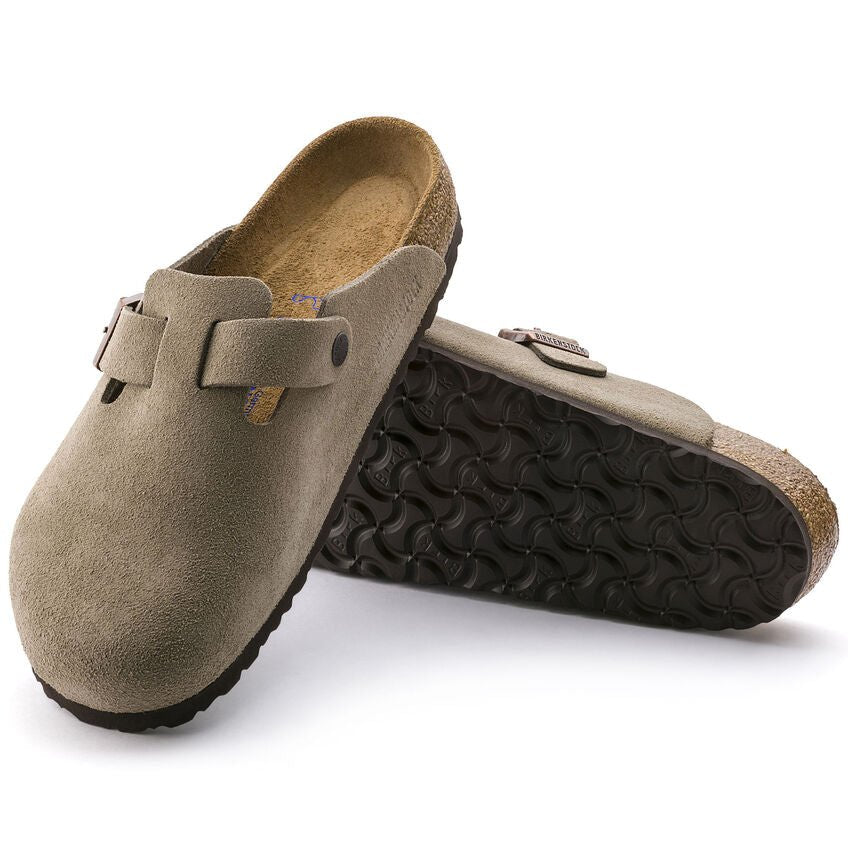 Birkenstock Soft Footbed Boston - Taupe Suede