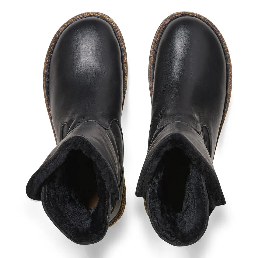 Birkenstock Uppsala Shearling Leather Slip On Boots - Black